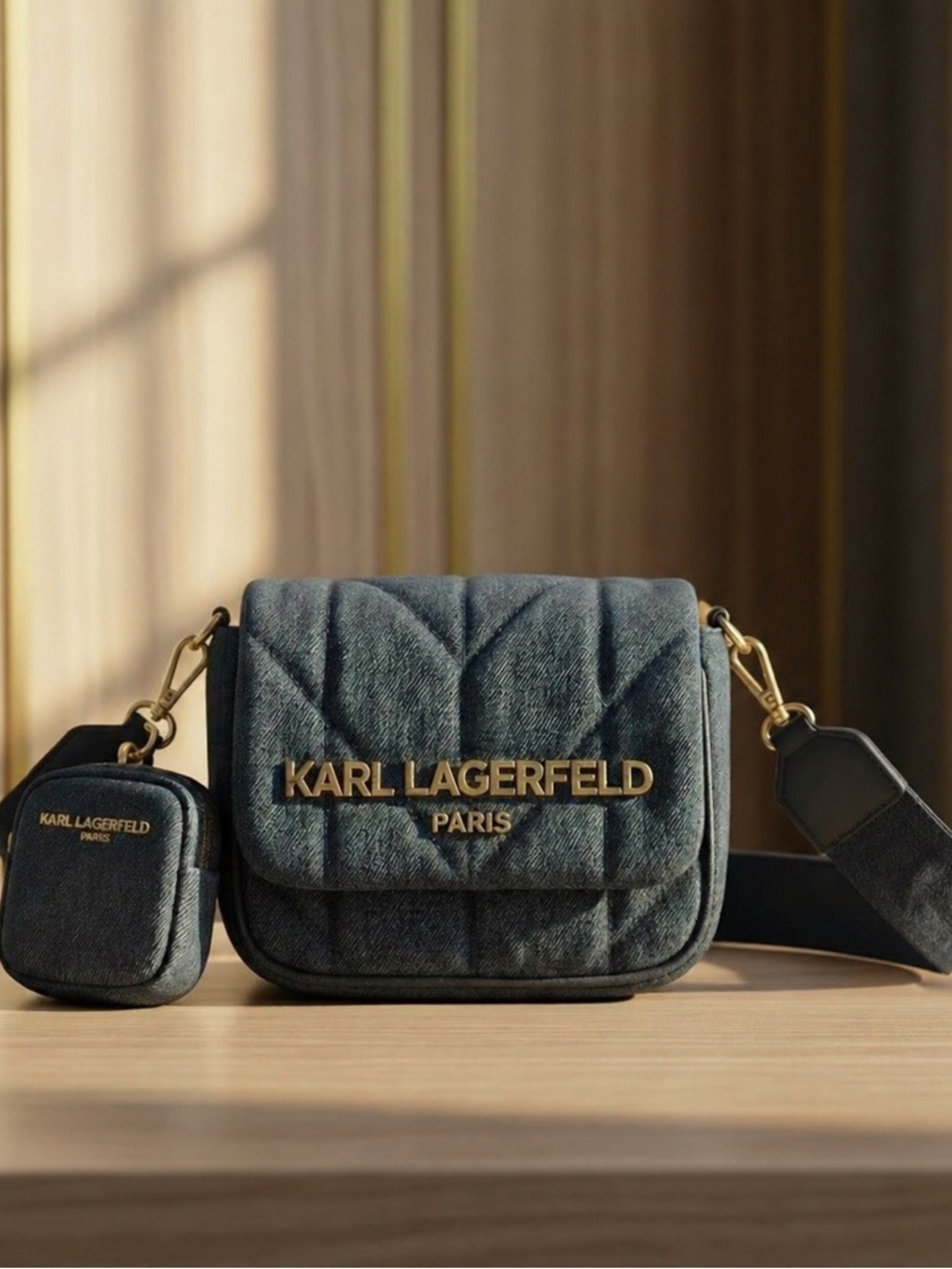 Karl Lagerfeld Paris Quilted Crossbody Bag With Coin Purse